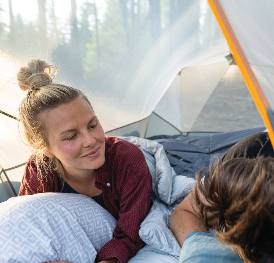 Morning in the tent